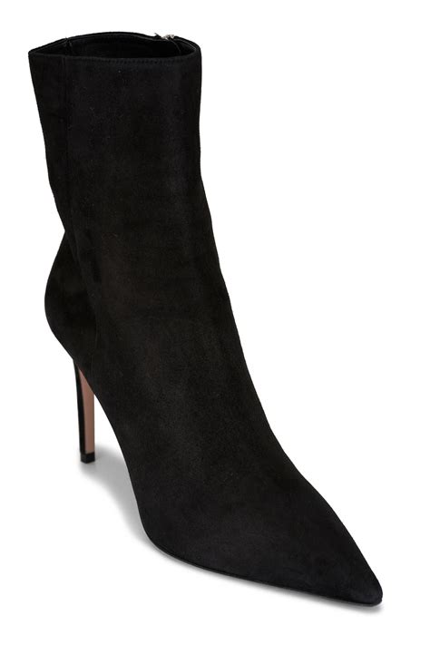 prada buckle detail suede pointy-toe bootie|Prada Livermore.